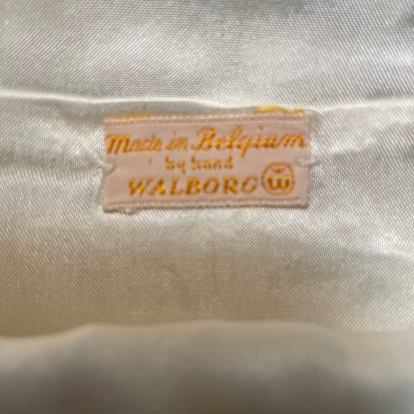 Walborg Vintage Hand Beaded White Clutch/Evening Bag Made in Belgium - Picture 3 of 8